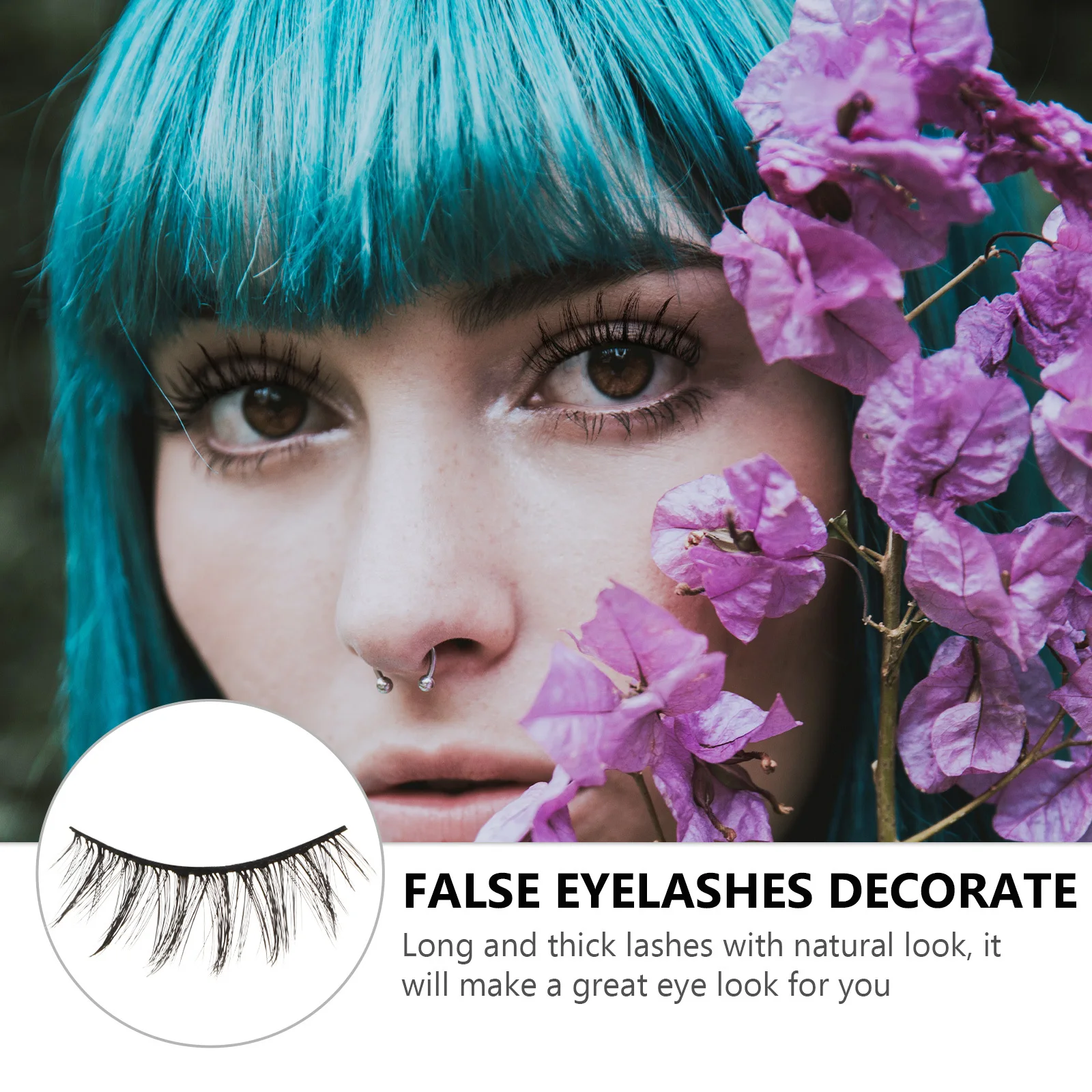 

5Pairs Handmade False Eyelashes Cross Natural Thick for Photography Wedding Party False Eyelashes
