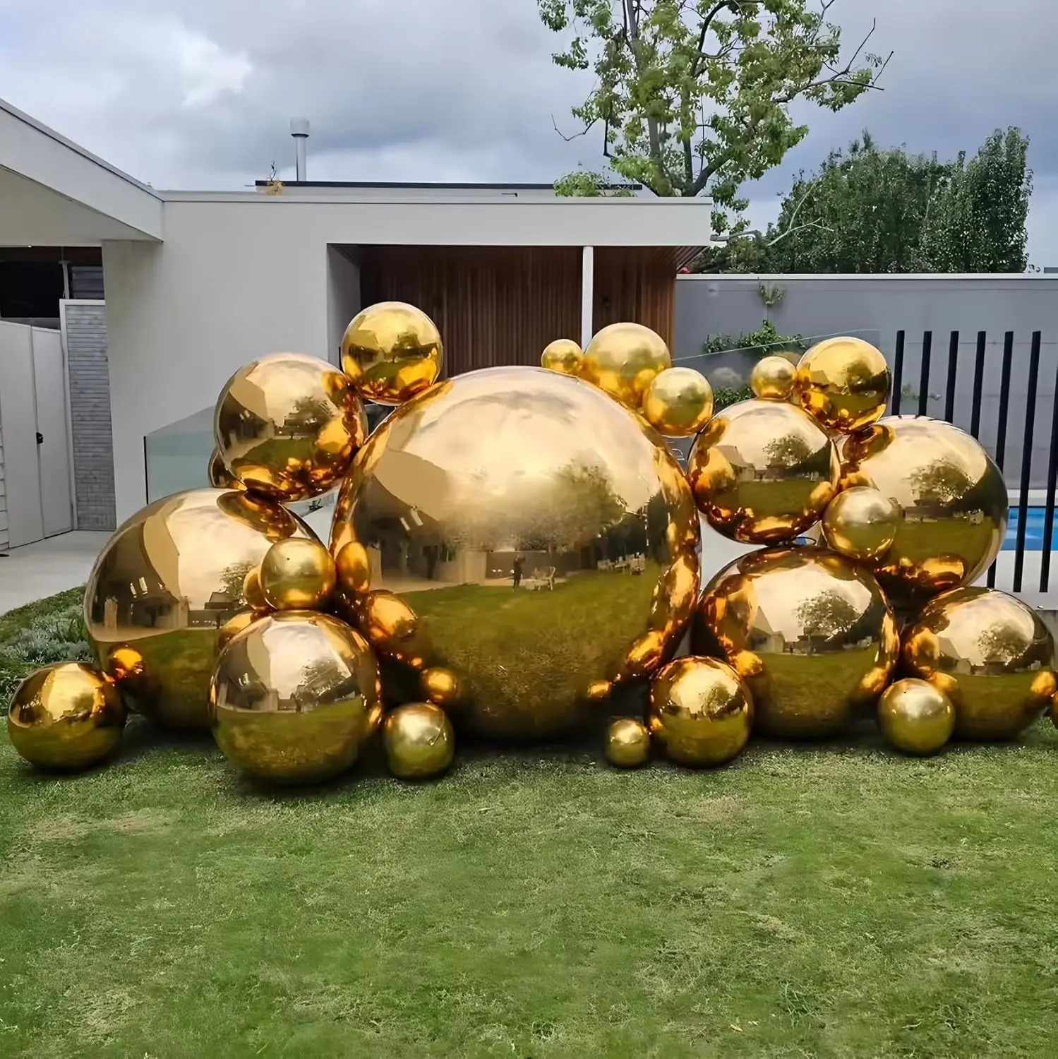 10-70 بوصة الذهب 4D جولة احباط بالون ضخمة 4D الأحمر الفضة احباط بالونات الهليوم الهواء لعيد ميلاد حفل زفاف استحمام الطفل Deocr Gl #1