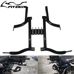 Motorcycle Steel Rear Saddlebag Guard Rails Bag Guards For Harley Touring Road King Electra Street Glide FLHT FLHX 2009-Later
