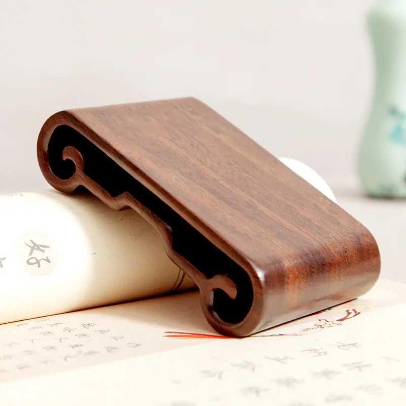 Redwood Crafts Decoration Base Wooden Bonsai Display Stand Base Pedestal Carved Small Flowerpot Stand Desktop Teapot Vase Stand