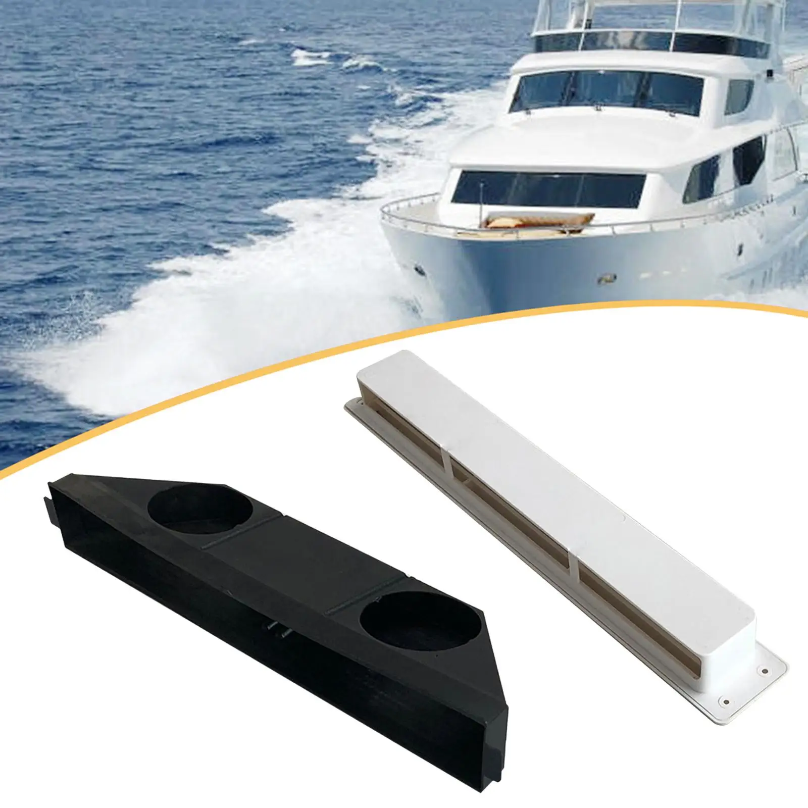 

RV Air Vent Plastic Exhaust Fan Quick Install Leakproof Grille Mesh for Yacht Camper and Trailer