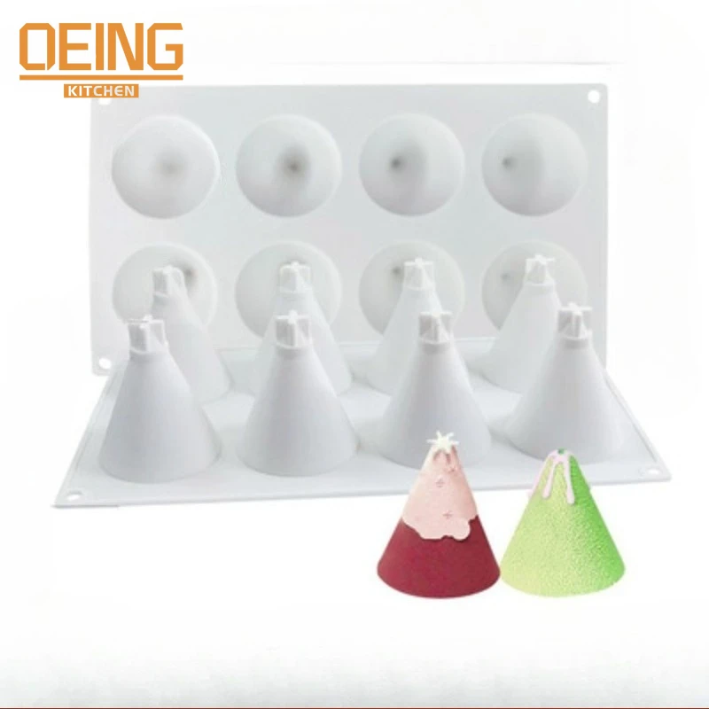 

Christmas Tree Pastry Silicone Mold Cone Shape For French Dessert Chocolate Mousse Cake Decoration Baking Tray Accessories