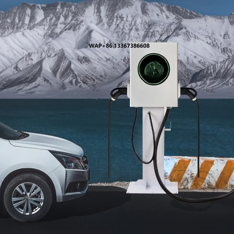 Ev Chargers IP54 Support APP RFID Dual Guns DC Fast EV Charging Pile Home/commercial Use