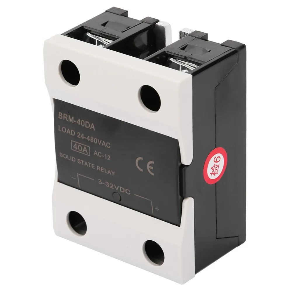 BRM-40DA Relay Load 24-480VAC Input 3-32VDC BRM-40 Relay DC Control AC Solid State Design 40A Solid State Relay