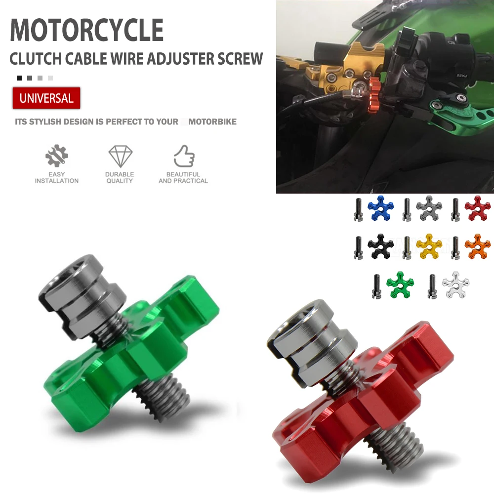 

M10*1.5 Universal Motorcycle Clutch Cable Wire Adjuster Screw For KAWASAKI Z750 Z800 Z900 Z1000 Z1000SX VERSYS1000 ZZR400 ZZR600