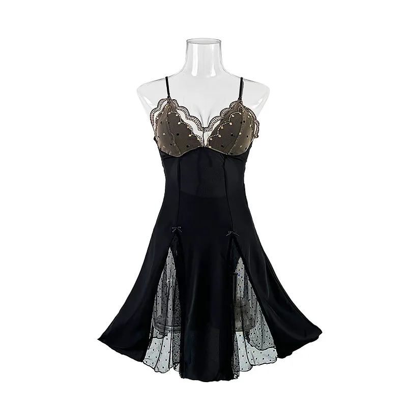 black lace sleep dress Faux Leather Cut Out Sheath Midi Dress - Black