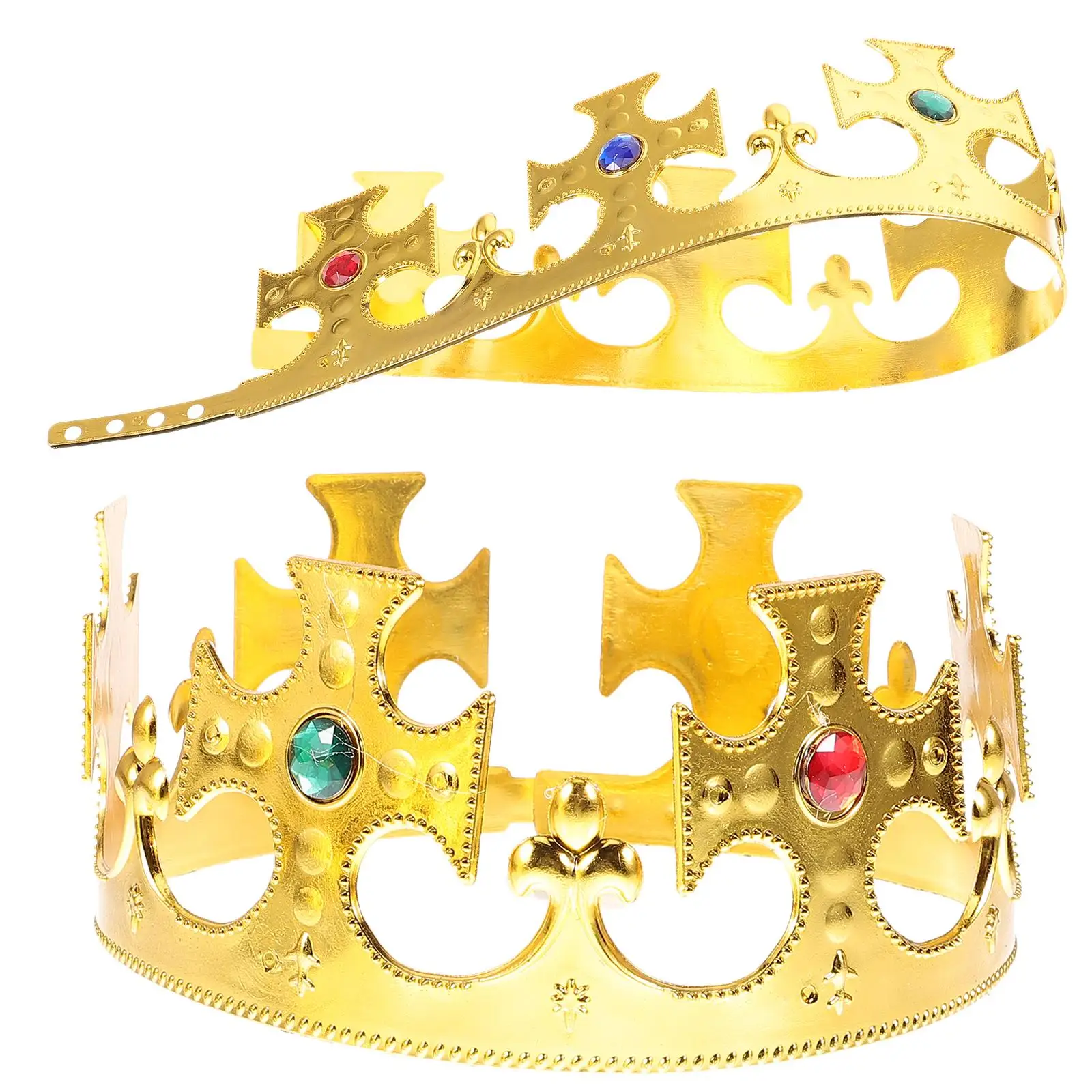 

2 Pcs Plastic Electroplating Crown Halloween Costumes for Adults Dress up Fancy Queens Baby Prop