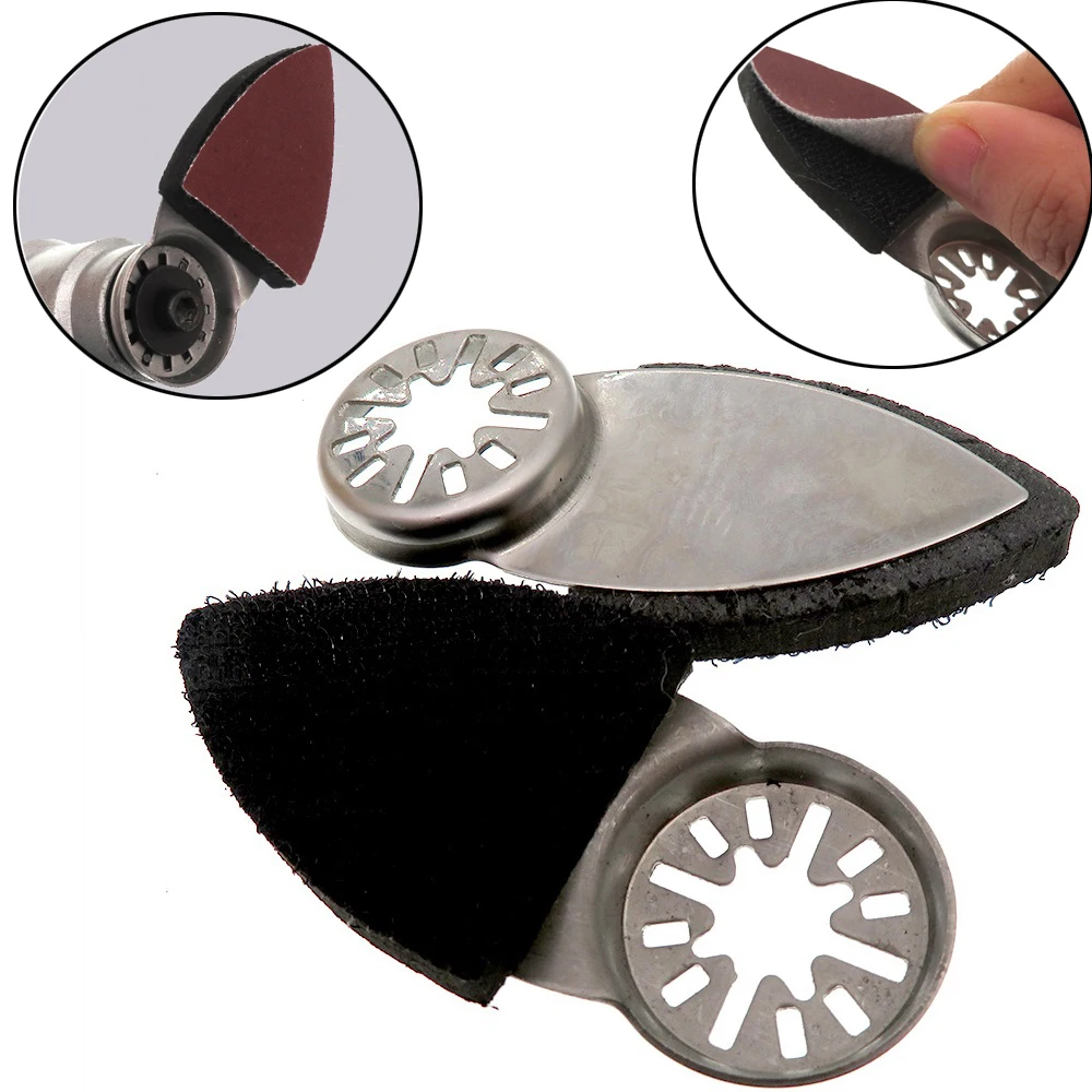 Disco de polimento triangular, ferramenta oscilante triangular, almofada de lixa adequada para vários materiais e aplicações