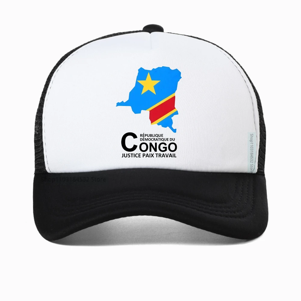 

Country Map Printed Congo COD Kinshasa cap Summer Fashion Hip Hop Casual Hipster Man mesh hat outdoor Adjustable snapback hat