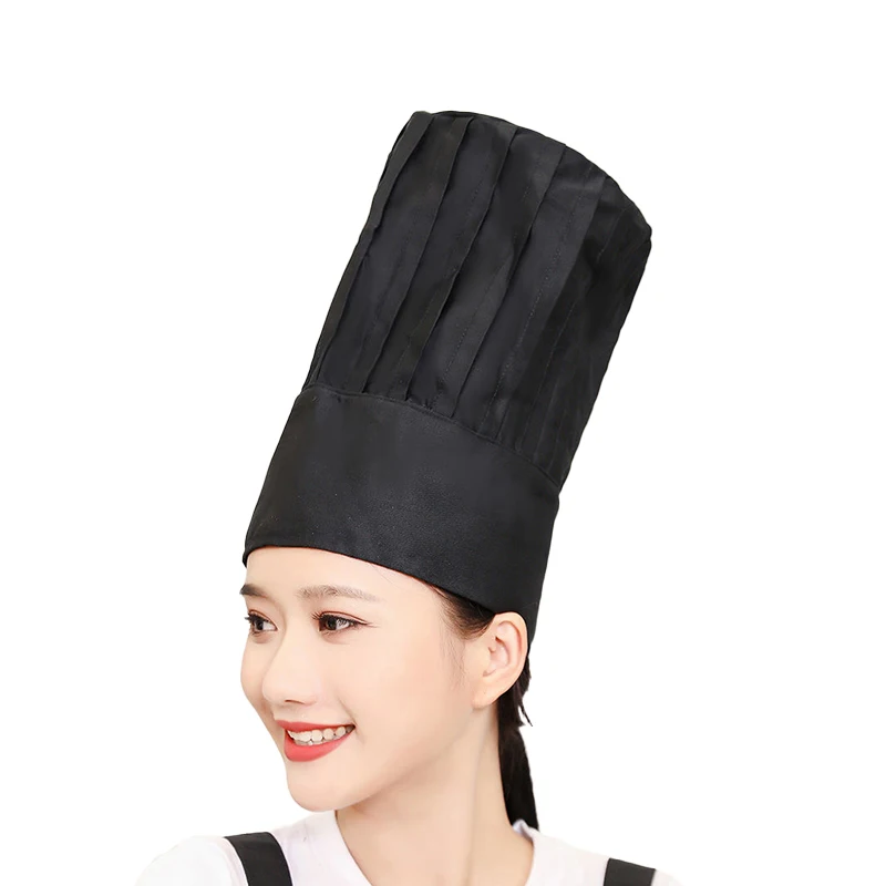 Chapeau de Chef de cuisine pour femme, pour Restaurant, pâtisserie, casquette haute, fournitures de cuisine d'hôtel, boulangerie, serveuse, chapeaux de travail réglables