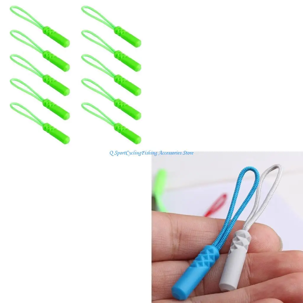 

10pcs Umbrellas Rope Weave Zippers Outdoor Replacement Zippers Pullers Lever Hiking Gear Accessories