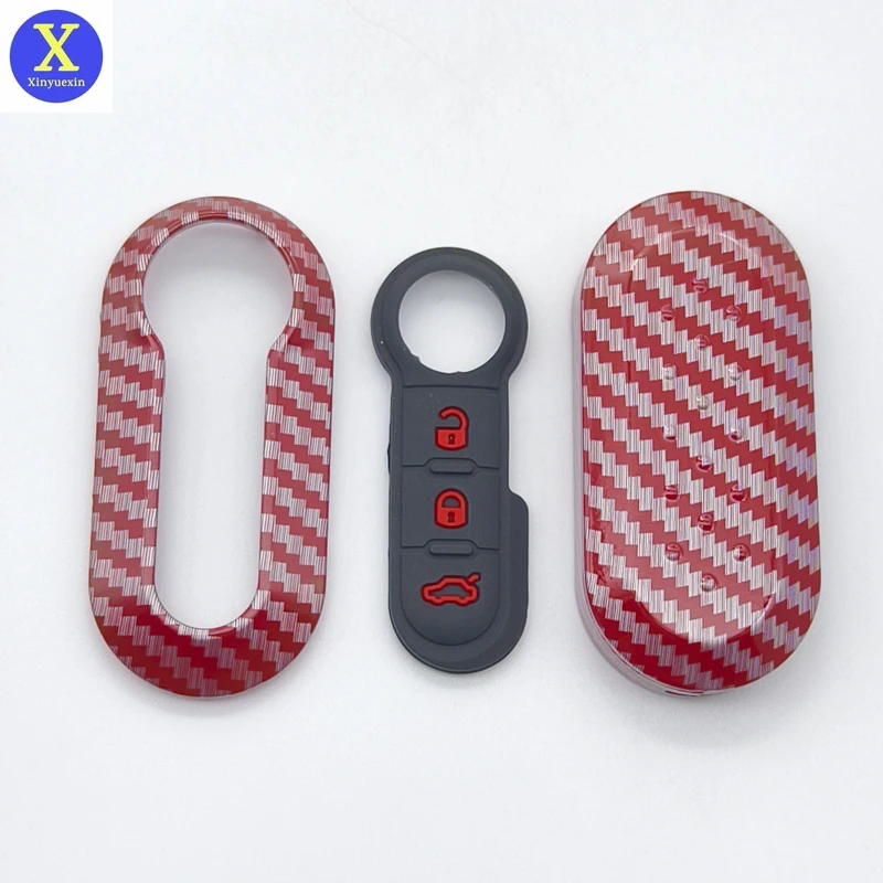 Xinyuexin Remote Car Key Case with Pad for FIAT 500 Bravo Croma Doblo Ducato Fiorino Linea Panda Grande Punto Keychain Accessory