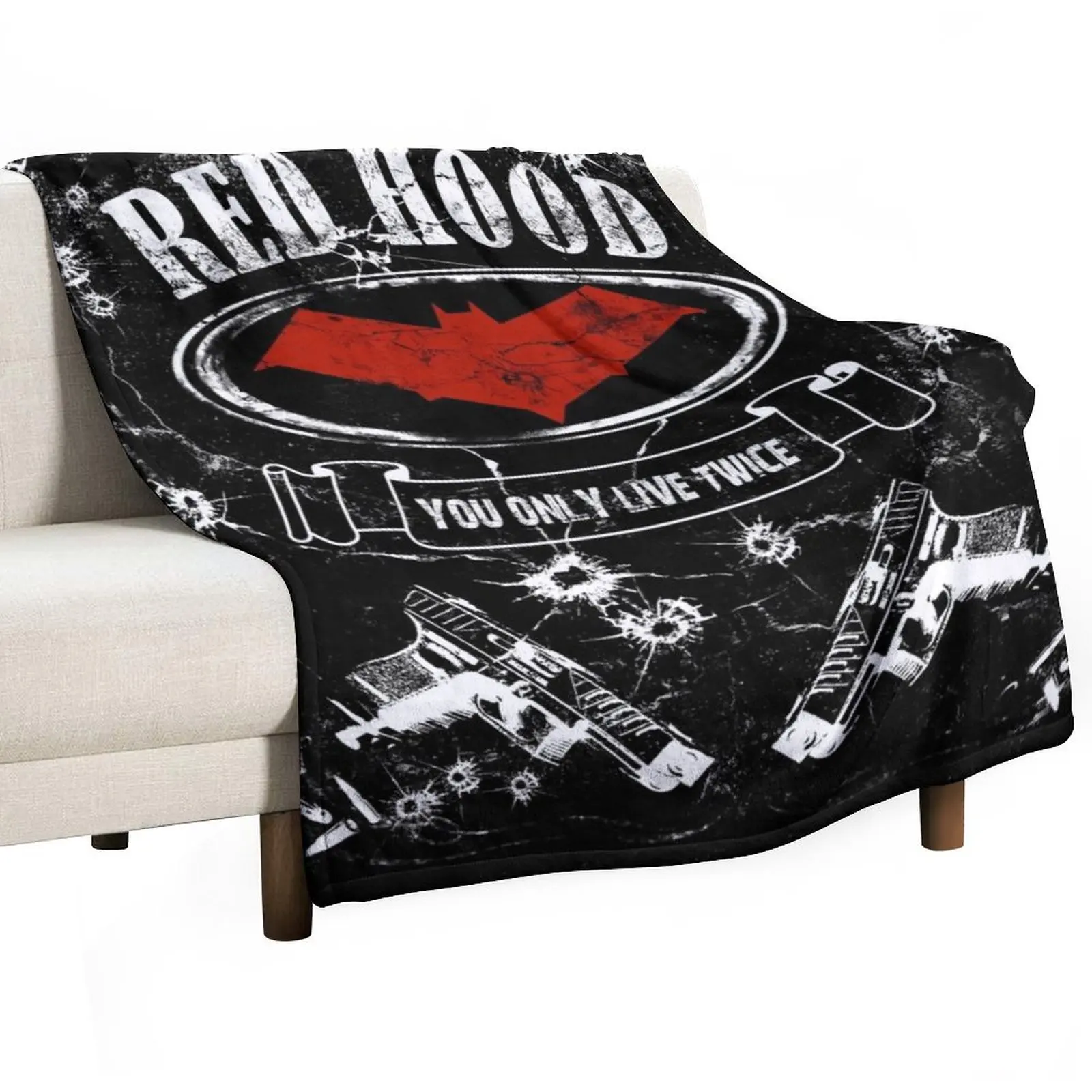 

Red Hood - label whiskey style Throw Blanket Furrys Travel Single Vintage Blankets