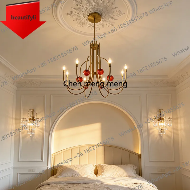 

Люстра A50 из красного стекла в стиле лёгкой роскоши, креативная, для гостиной, спальни, столовой, художественная, с высоким эстетическим качеством.