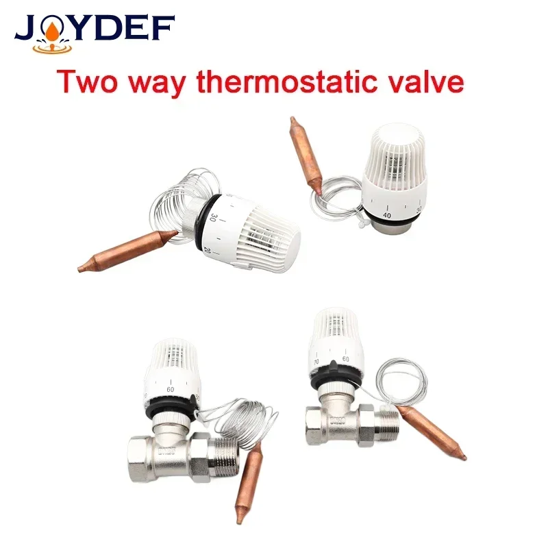 Energy saving 30-70 degree control Floor heating system thermostatic radiator valve M30*1.5 Remote controller Two way valve