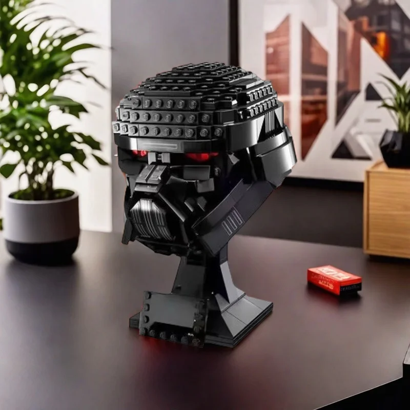 MINISO ديزني MOC 75343 حرب الفضاء الظلام جندي خوذة نموذج اللبنات ديكور المنزل اللعب هدايا عيد الميلاد عيد الميلاد