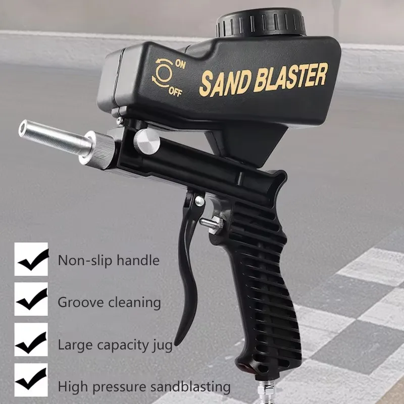 Handheld Rust Proof Sandblasting Machine Rust removal Device Sandblasting Gun 90Psi Electric Sandblasting Machine
