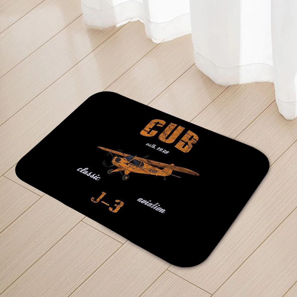 Piper J-3 Cub Since 1938 Classic Airplane floor pad house carpet door pad modern decorative carpet anti -sliding floor pad 10