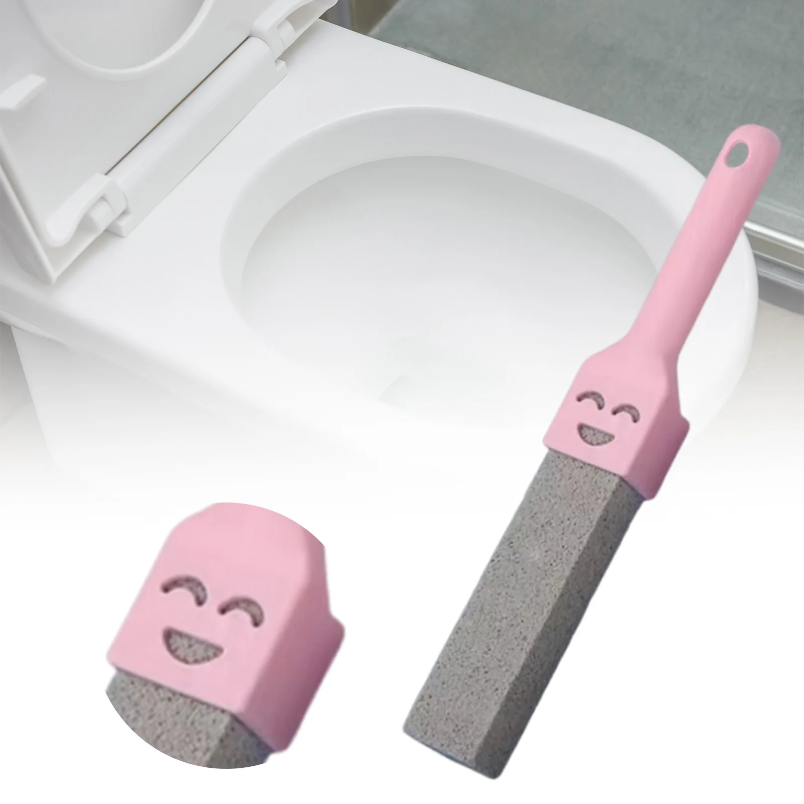 1 Pc Pumice Cleaning Brushes with Handle Pumice Stone Brush Floating Stone Toilet Brush for Kitchen Bath Pool Household Cleaning