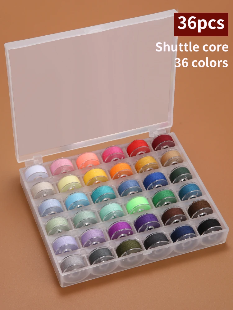 25/36 Colors Set Bobbin Thread Polyester Thread Spools Sewing Machine Bobbins With Storage Box For Embroidery Sewing Accessories