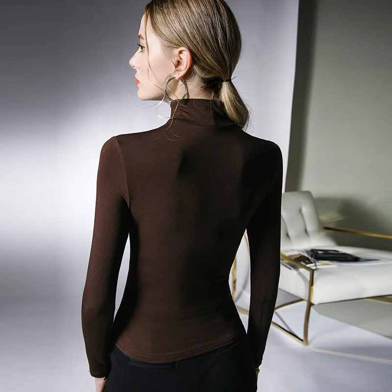 Irregular Design New Solid Color Pleated Blouse Spring Autumn Long Sleeve Latin Dance Practice Top