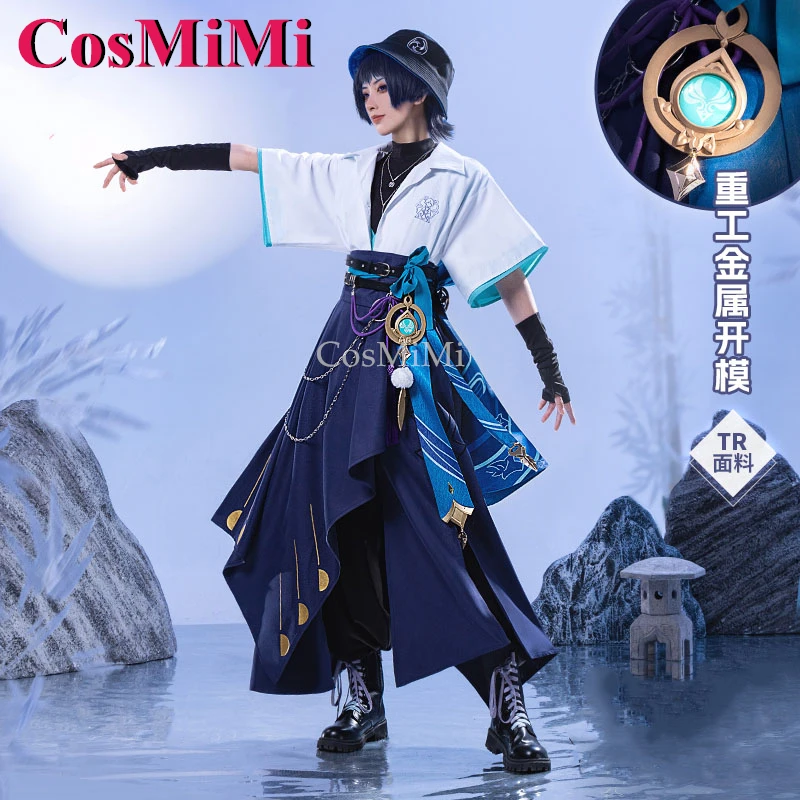 

CosMiMi Wanderer/Scaramouche Косплей Игра Genshin Impact Костюм Tiansheng Модный повседневный наряд Одежда для ролевых игр для вечеринок S-XL