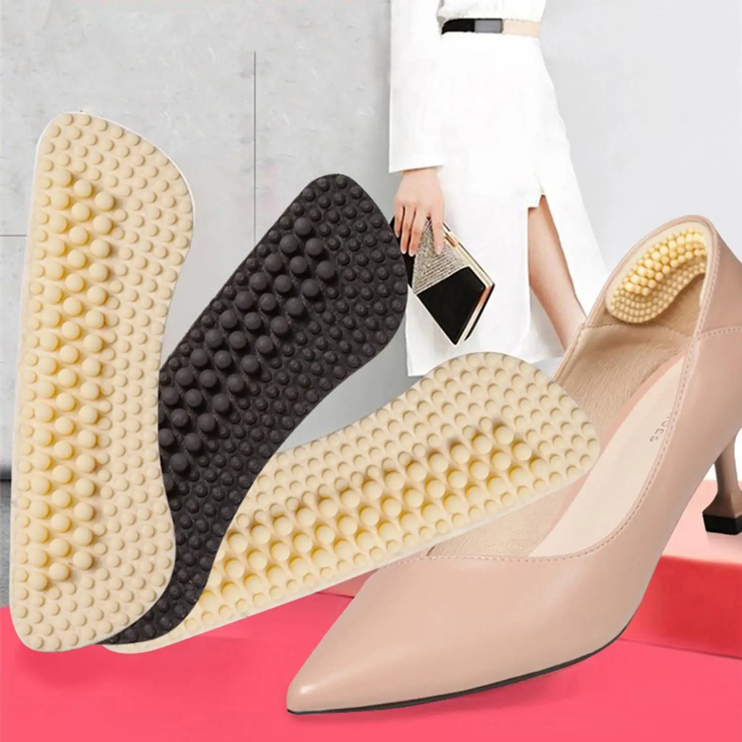 

1Pair Heel Insoles Patch Pain Relief Anti-wear Cushion Pads Feet Care Heel Protector Adhesive Back Sticker Shoes Insert Insole