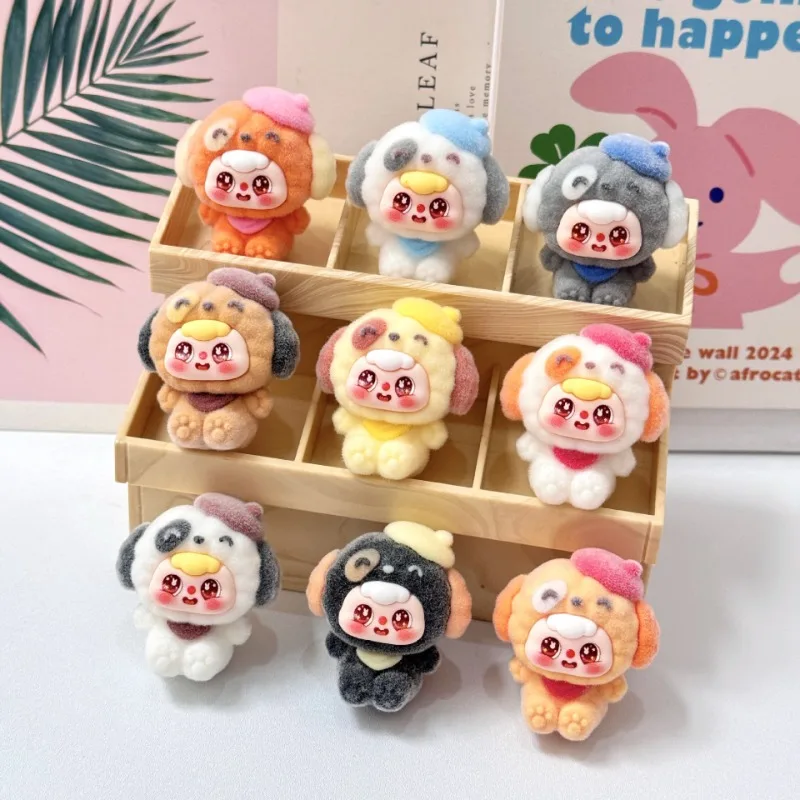 

9pcs New Lovely Beret Anime Flocked Action Ornaments Doll Figure Decorative Pendant Desktop Kawaii Dolls Car Ornaments Toy Gifts