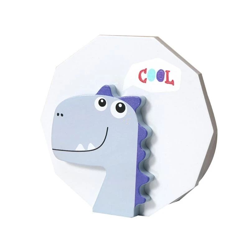 J15U Cartoon Wooden Baby Tooth Box English Milk Teeth Holder Souvenir Storage for Case Box