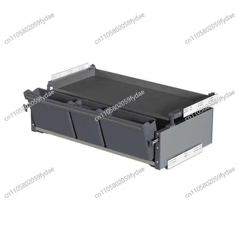 Kitchen Storage Shelf Pot Seasoning Dishes Basket Pot Rack Cabinet Combination Double Drawer Pot