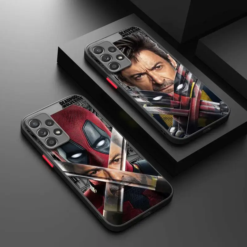 Marvel Deadpool And Wolverine Matte Phone Case for Samsung Galaxy A55 A54 A53 A52 A51 A13 A12 A35 A34 A33 A32 A71 A23 A21s A50