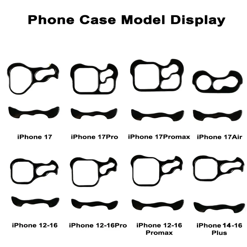 Funda de metal irregular con protección para cámara para iPhone Air 13 14 15 16 17 18 Pro Max Plus, cubierta de aluminio a prueba de golpes 2
