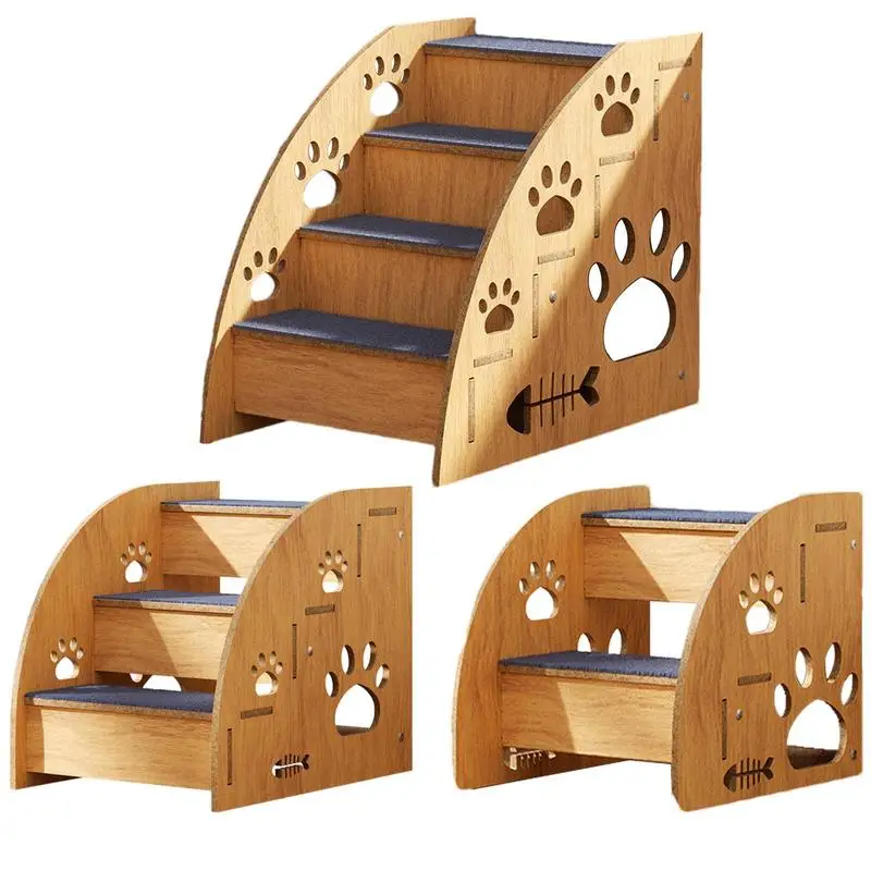 

Pet Steps For Cats Non Slip Carpet Steps Stairs Cats Ramp Ladders Sturdy Structure Pets Dog Cats Climbing Stairs Pet Supplies