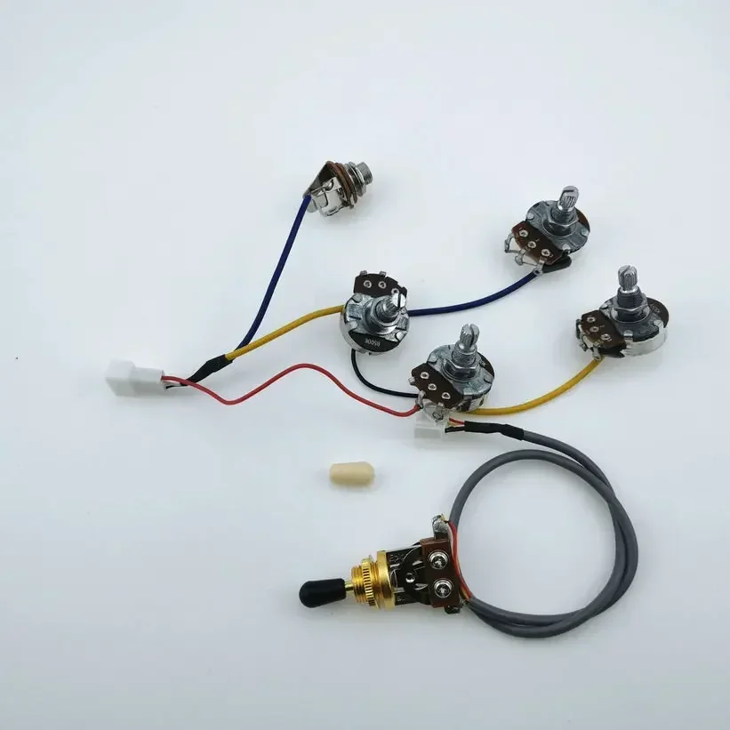 1 Set LP Electric Guitar Pickup Wiring Harness  ( 1 Toggle Switch + 4 Pots + Jack )