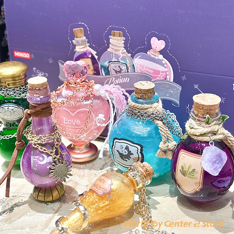 Caja ciega de poción Miniso Harry Potter genuina, borradores mágicos, botellas de poción Skele-Gro Felix Felicis Love Veritaserum, caja ciega