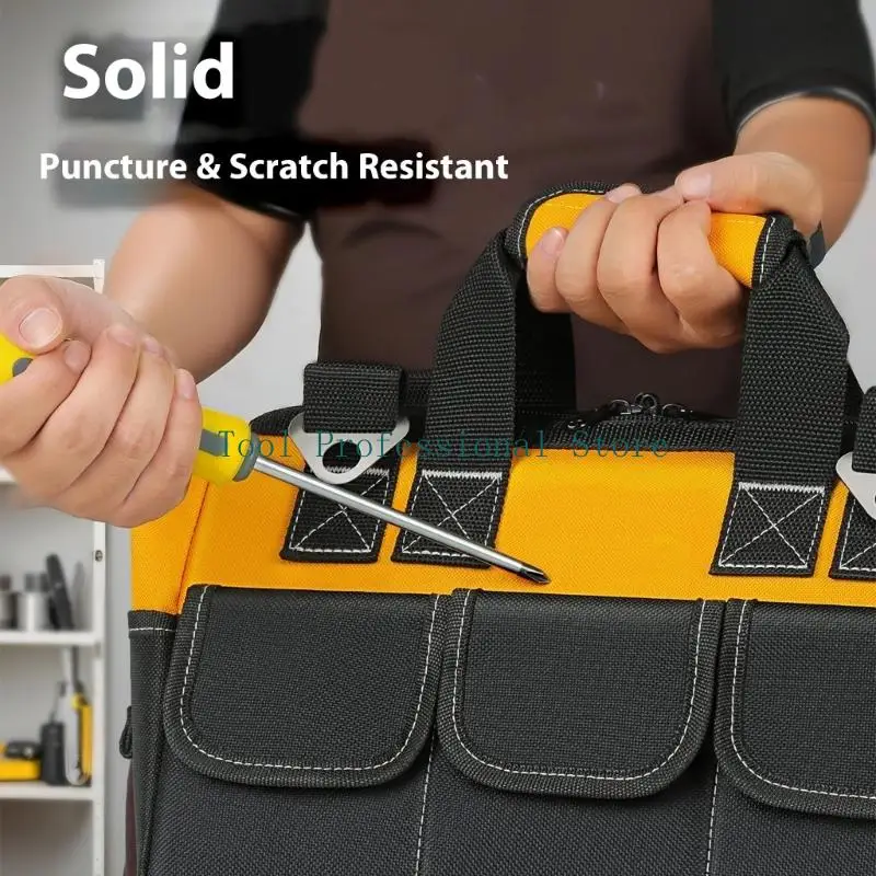 57QF 14/16/18/20inch Professional Electrician Working Multifunction Storage Tool Bag