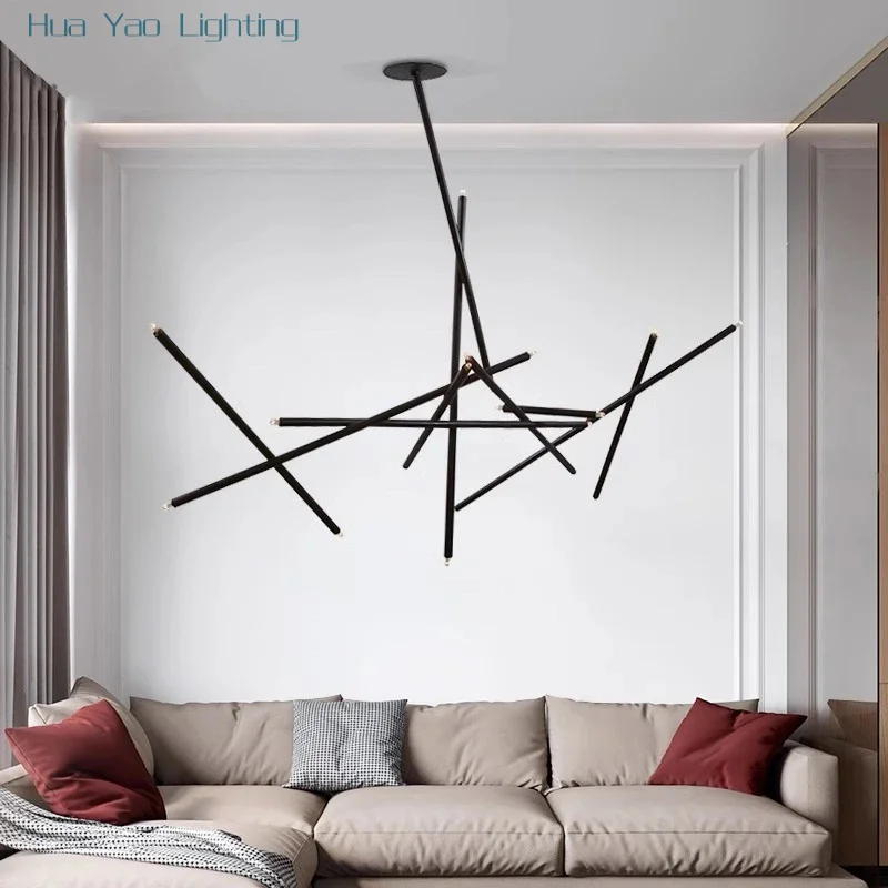 Postmodern creative branch shaped chandelier Nordic living room, dining room, study room, branch shaped lighting fixture