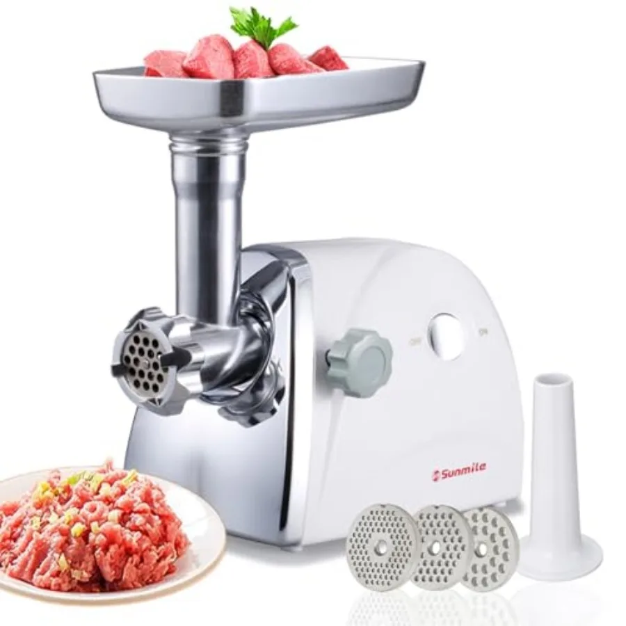 

SM-G31 Electric Meat Grinder - Max 1HP 800W- ETL Meat Mincer Sausage Grinder Stainless Steel Cutting Blade 3 Stainless Steel Gr