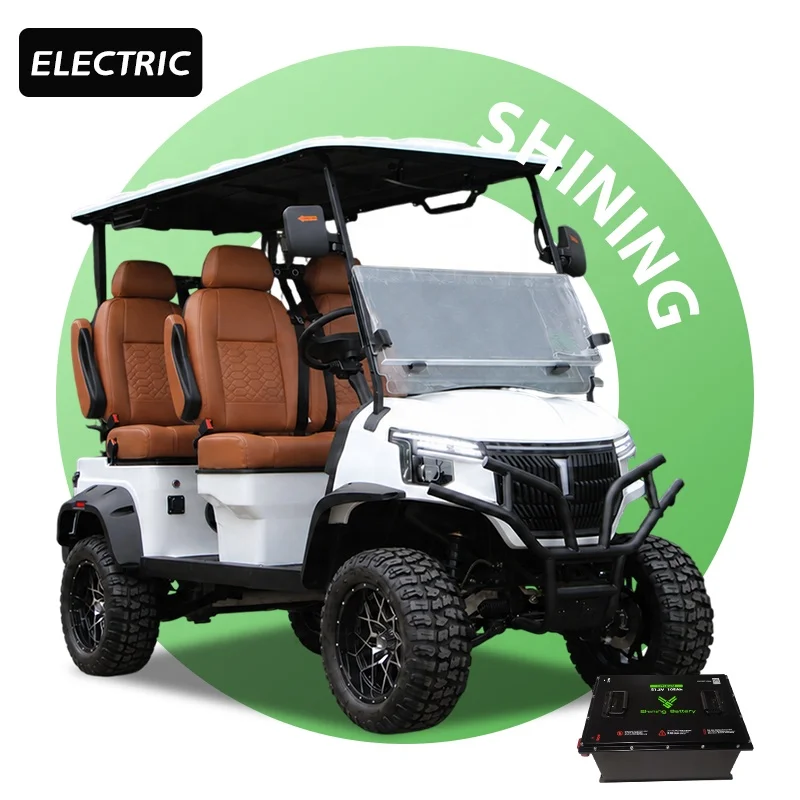 Durable 4 Seater Electric Golf Buggy Heavy Duty Aluminum Chassis Independent Suspension Golf Cart
