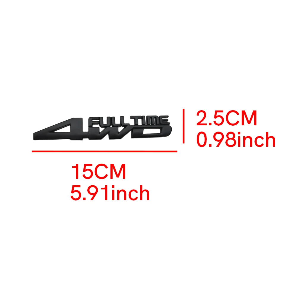 1Pcs 3D Aluminum Metal Car Letters Logo 4WD Car Fender Side Rear Trunk Emblem Four-wheel Drive Off-road Vehicle Sticker Badge De