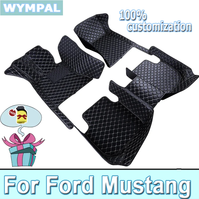 Car floor&Trunk mats for Ford Mustang 2015-2022 16 17 18 19 20 21 Custom foot Pads automobile carpet cover interior accessories