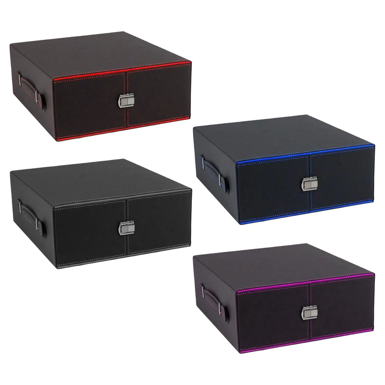 Card Deck Case Protection Portable Container Gathering Card Toy Organizer Collectible Holder with 3 Dividers for Playing Cards