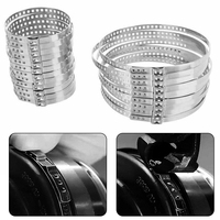 12pcs Car CV Boot Clamp Stainless Steel Adjustable Drive Shaft Axle Joint Clip Kit 25-50mm 50-120mm For Rubber CV Joint Boot