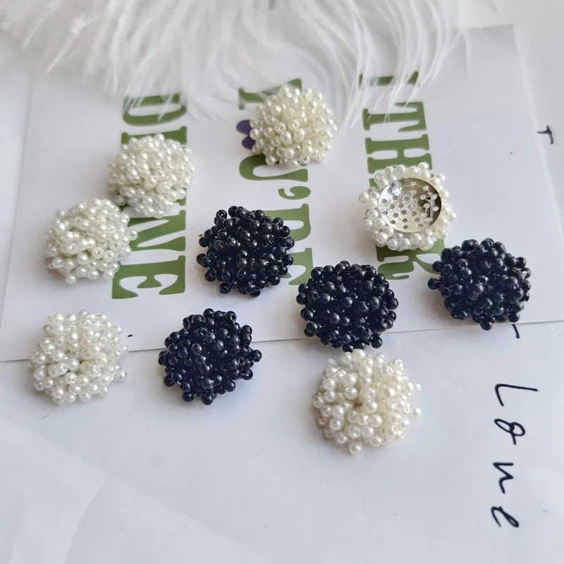 Shoe Charms Round Beaded Faux Pearl Flower Handwoven Bow Resin Colorful Lightweight DIY Clog Decor Accessory Summer Gift