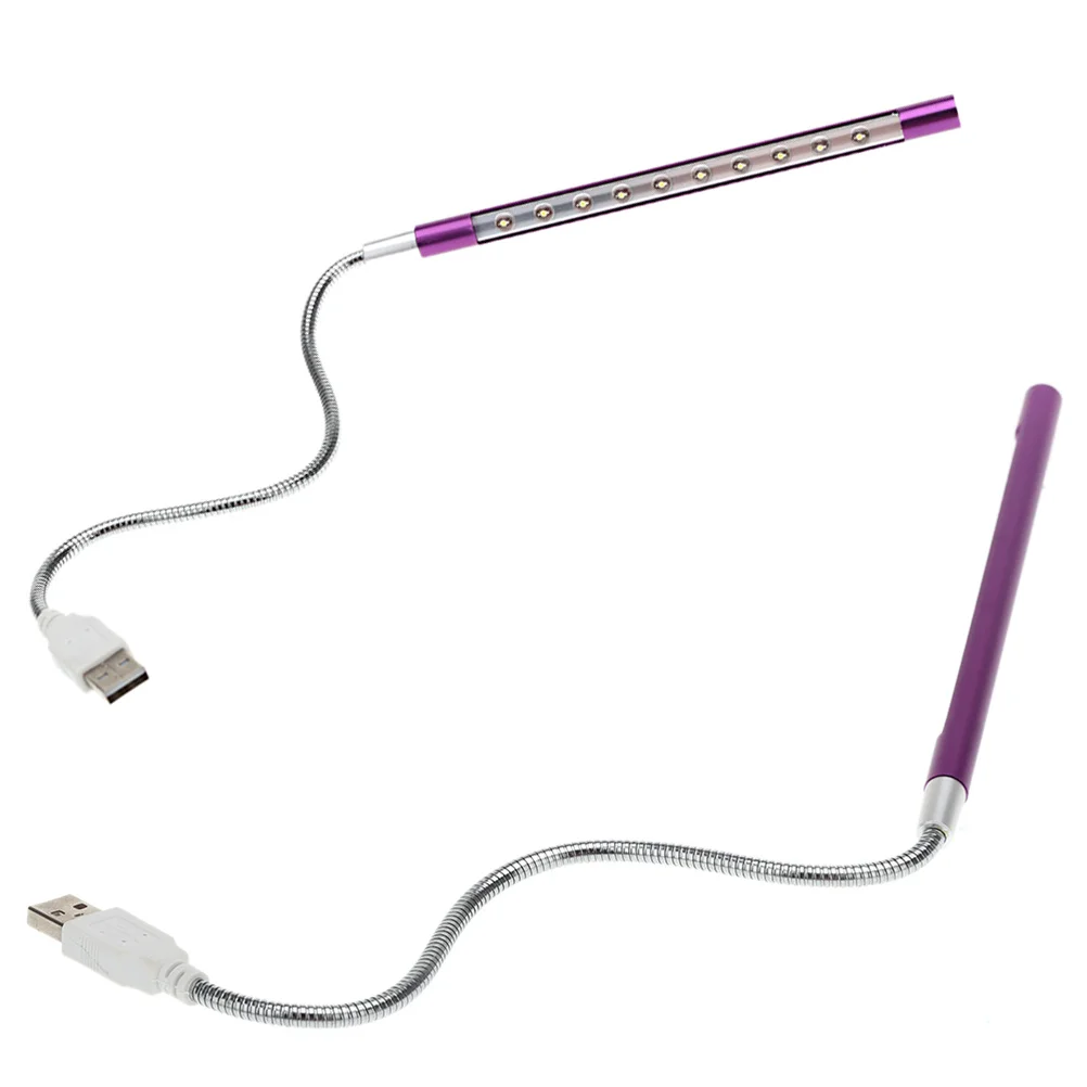 

10 LED USB Metal Night Lamp Flexible Gooseneck Reading Light 360 Degree Adjustable Eye Protection USB Powered LED Light for Pc