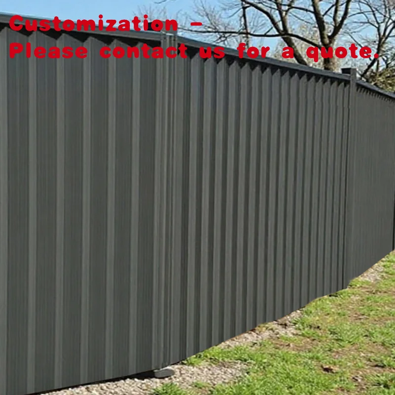 

custom.Black Color Coated Galvanized Steel Roof Sheet Colourbond Fence Panels Security Customized Size Colorbond Fence Panels
