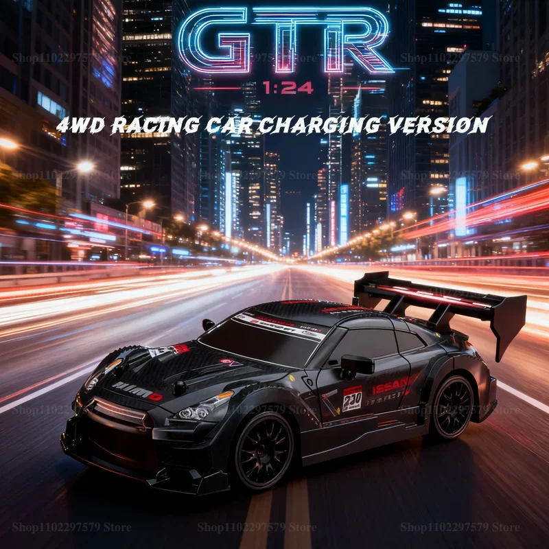 

1:24 High Speed RC Drift Vehicle Cars Mustang 4WD Remote Control Racing Car Gift Competition Race Car Boys Toy Replaceable Tire