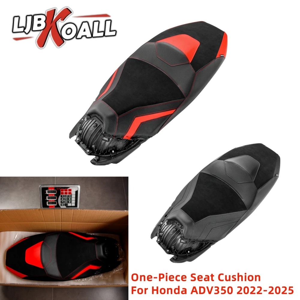 

LJBKOALL for ADV350 One-Piece Seat Cushion for Honda ADV 350 Front Driver Rear Passenger Integrated Seat Cushion 2022-2025