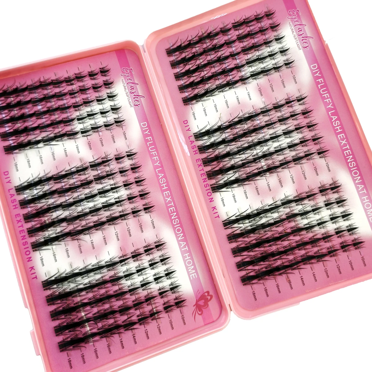 60 file Manga Cluster per ciglia con punte Estensioni ciglia a grappolo sottile Fluffy Anim Cluster Mink Fairy Ciglia individuali