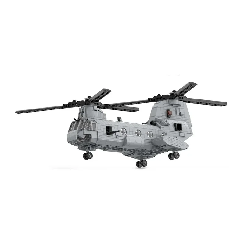 Moc Building Blocks Military Model CH-46 Sea Knight Helicopter Technical Bricks DIY Assembly Famous Toys For Childr Holiday Gift